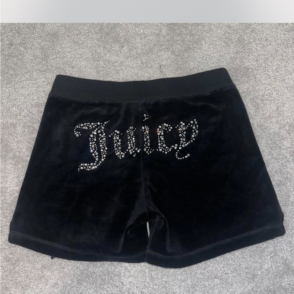 Juicy Couture Black Velvet Athletic Shorts